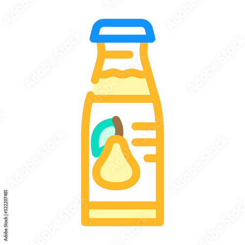 pear juice color icon vector. pear juice sign. isolated symbol illustration
