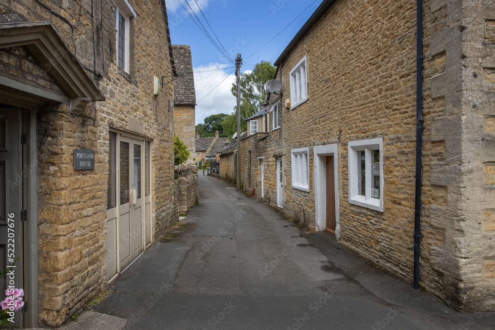 Houses in Bourton on the water, Engeland, gloucestershire, uk, great Brittain, streets, 