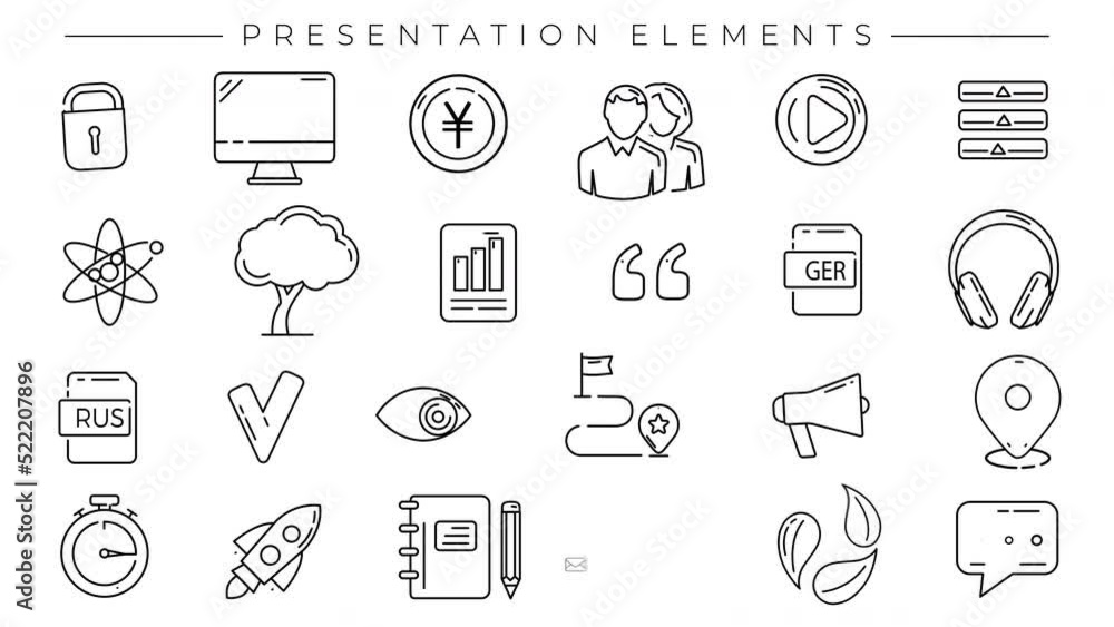 Elements presentation. Elements presentation