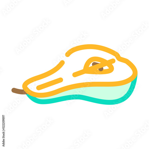 pear conference cut color icon vector. pear conference cut sign. isolated symbol illustration