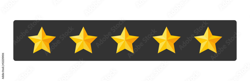 Five stars rating button Five stars rating button