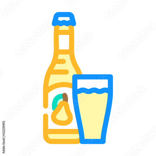 pear cider color icon vector. pear cider sign. isolated symbol illustration