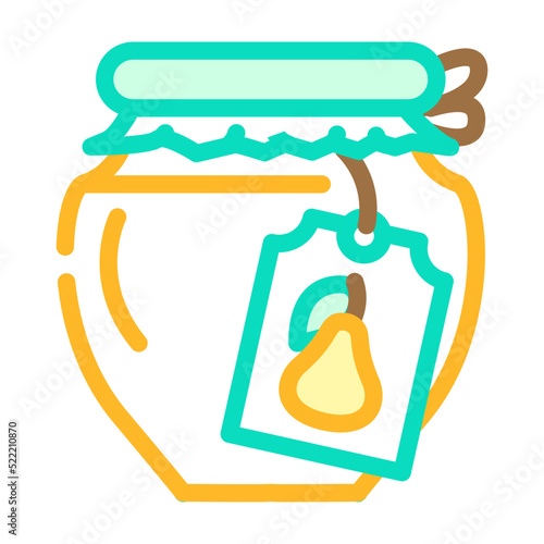pear jam color icon vector. pear jam sign. isolated symbol illustration