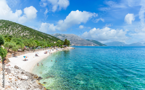 Landscape with Agia Paraskevi beach on Kefalonia, Ionian island, Greece