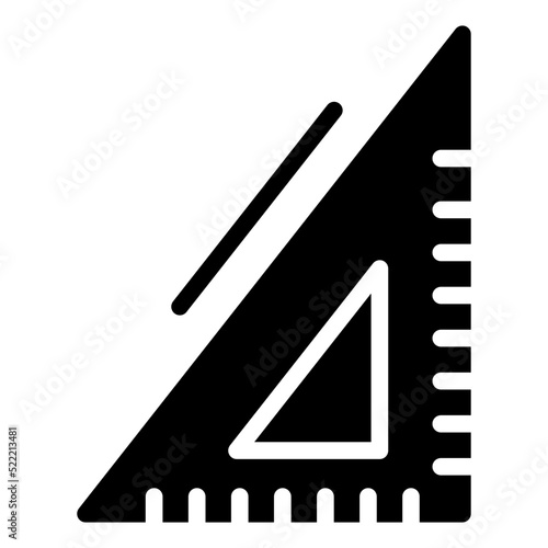 ruler triangle icon vector
