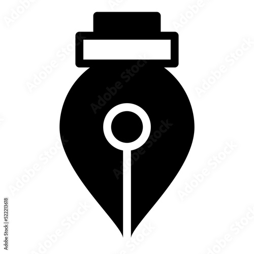 Nib icon vector photo