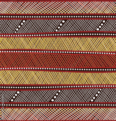 Aboriginal style of cross hatching art - Illustration