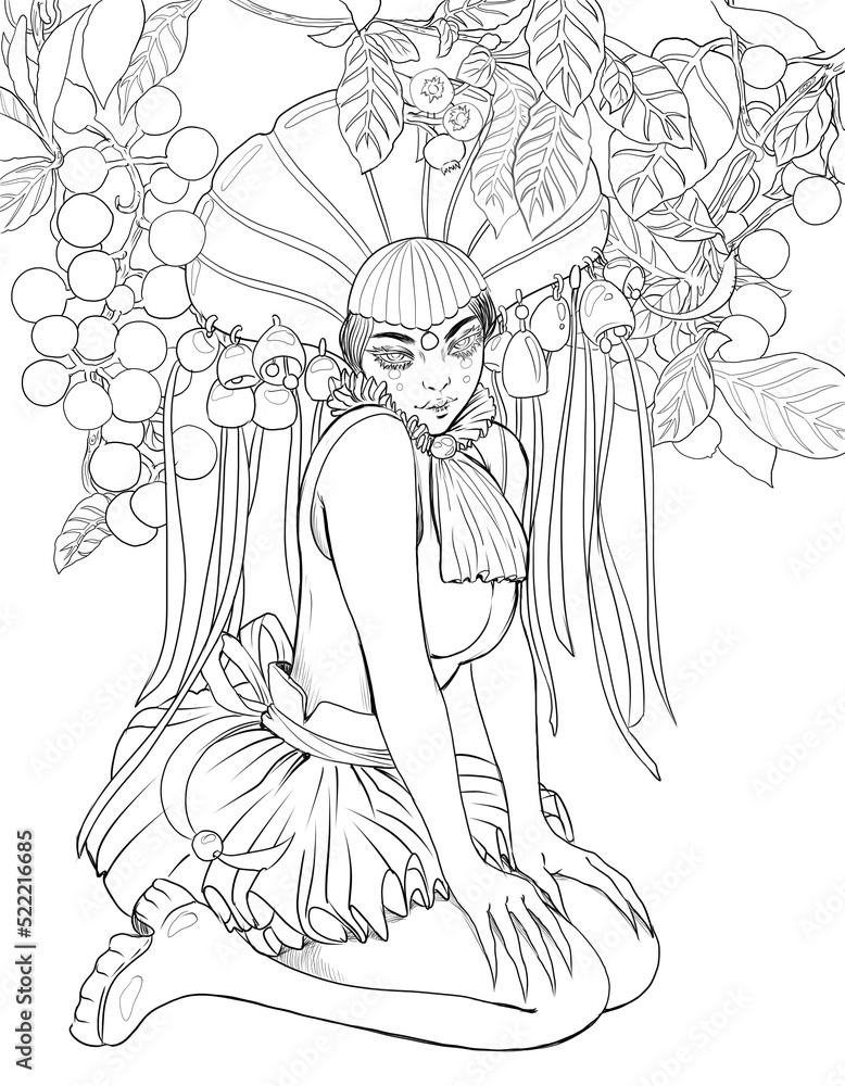 Dark Anime Coloring Pages