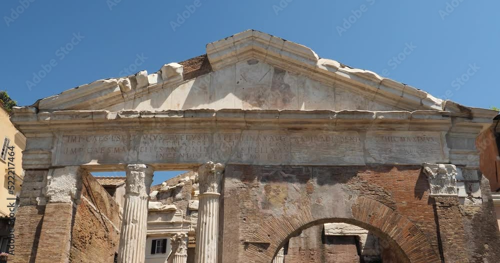 Portico of Octavia (Porticus Octavia, Porticus Octaviae) located near the Marcellus Theater in