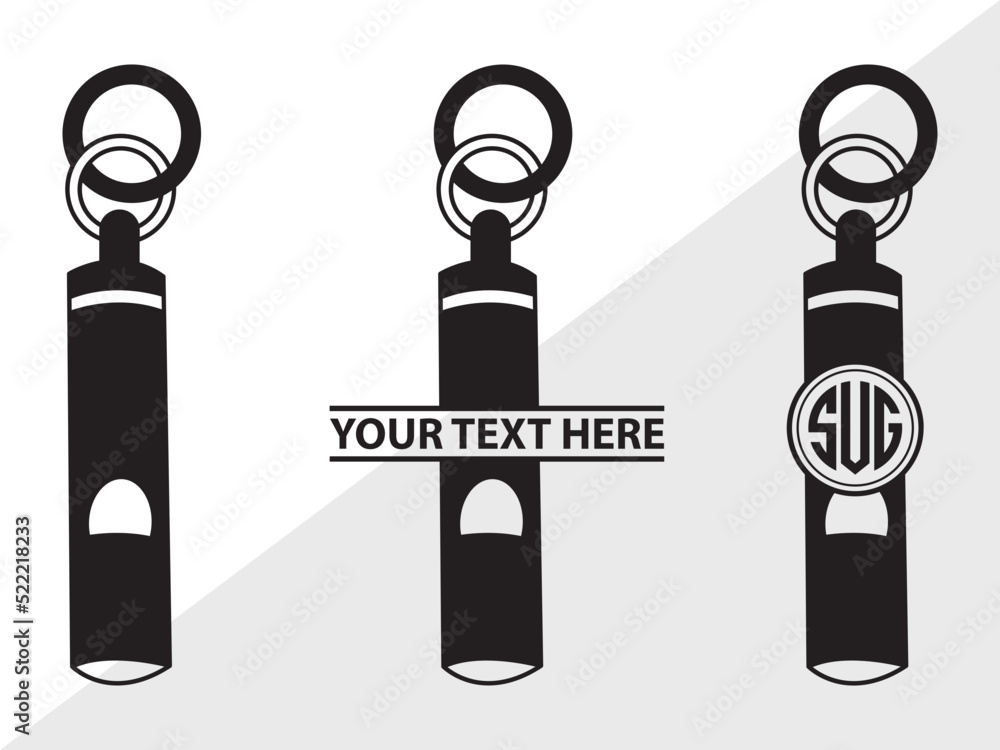 Whistle Monogram SVG Sports Svg Sports Whistle Svg Coach Whistle