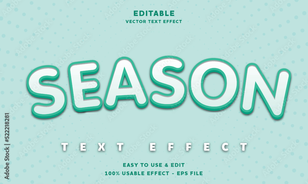 season editable text effect with modern and simple style, usable for logo or campaign title season editable text effect with modern and simple style, usable for logo or campaign title