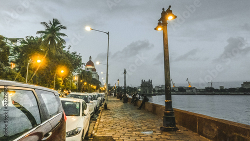 Evening Street View Of PJ Ramchandani Marg, Apollo Bandar, Colaba, Mumbai Near Gateway Of India photo