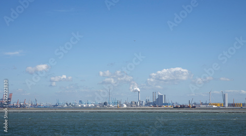 Maasvlakte. Rotterdam. Industry.  Pollution. Ferry Harwich Hoek van Holland. Transport. Boat. England . Great Brittain, UK. © A