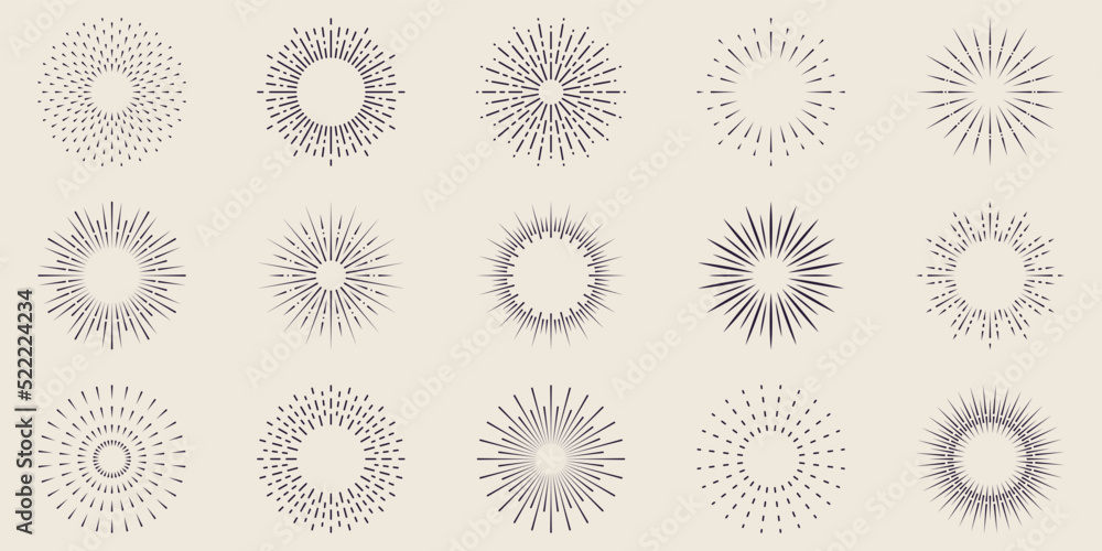 Firework Line Icon Set. Starburst Light Explosion. Circle Spark Sunburst Star Burst Shine Outline Icon. Celebrate Happy Birthday, Merry Christmas Party Linear Pictogram. Isolated Vector Illustration Firework Line Icon Set. Starburst Light Explosion. Circle Spark Sunburst Star Burst Shine Outline Icon. Celebrate Happy Birthday, Merry Christmas Party Linear Pictogram. Isolated Vector Illustration