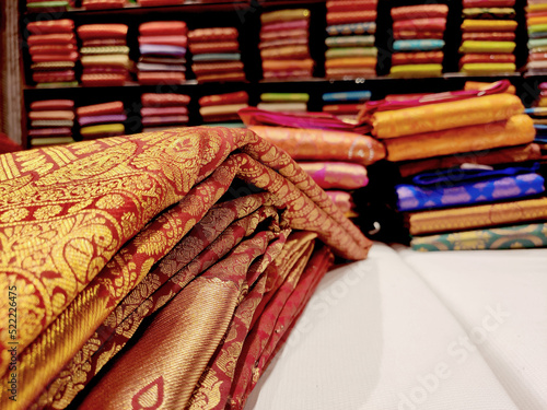 Photography Beautiful indian saree , silk saree from south india.