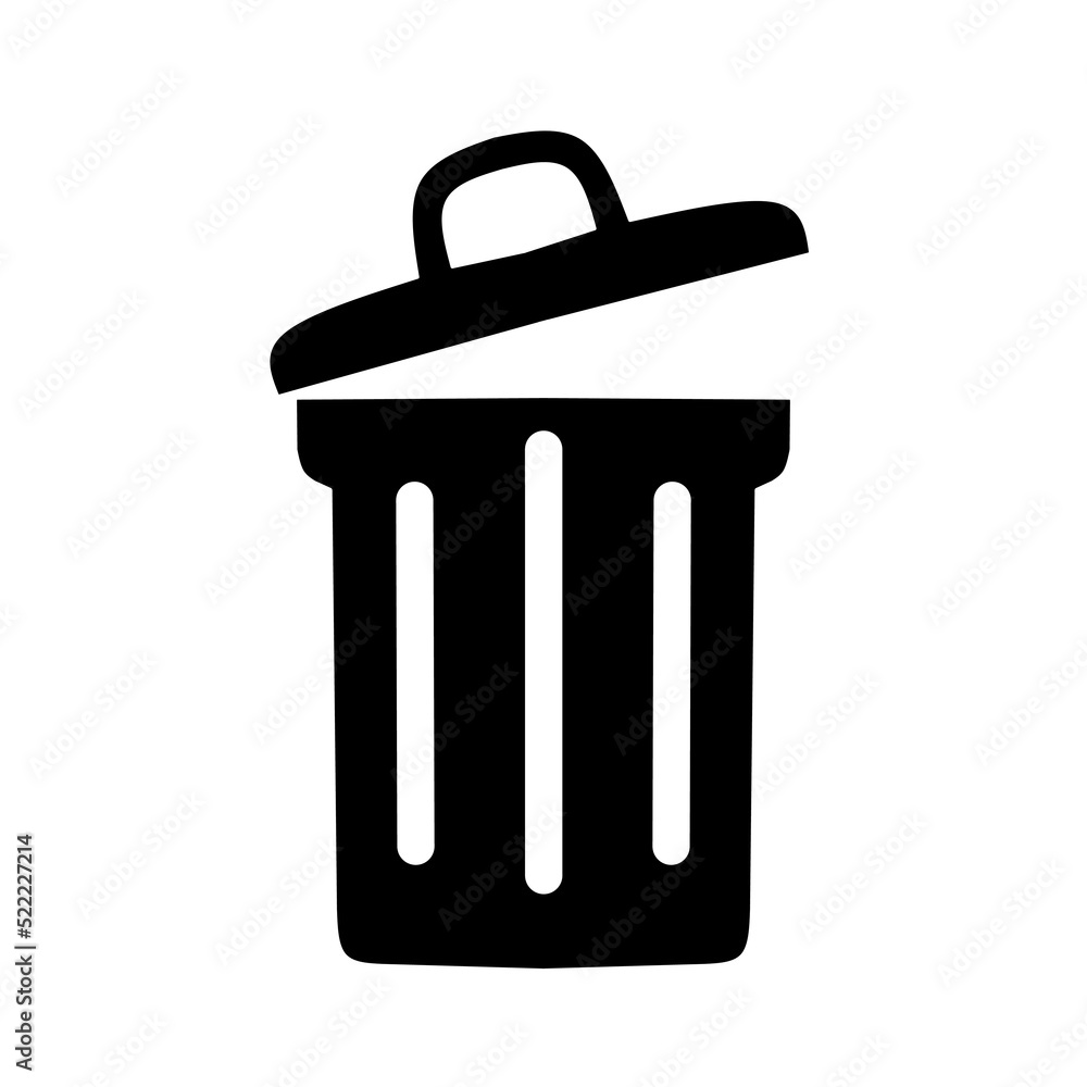 trash can icon with trendy design trash can icon with trendy design