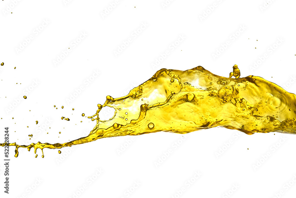 Isolate splashes of golden water. Splashes of beer on a transparent background. - obrazy, fototapety, plakaty 