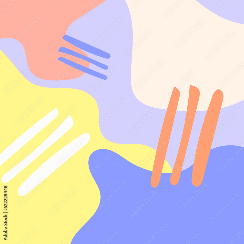 Abstract hand drawn doodle shapes pastel colors. Abstract hand drawn doodle shapes pastel colors.