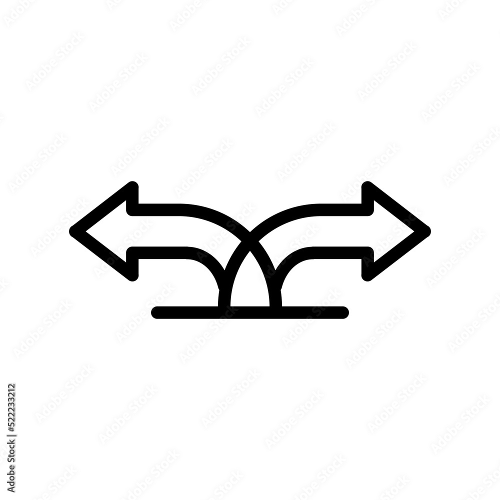Transfer arrows icon. Linear style sign for mobile concept and web design. Left right arrows icon. Symbol, logo illustration. Vector isolated on white background. Transfer arrows icon. Linear style sign for mobile concept and web design. Left right arrows icon. Symbol, logo illustration. Vector isolated on white background.