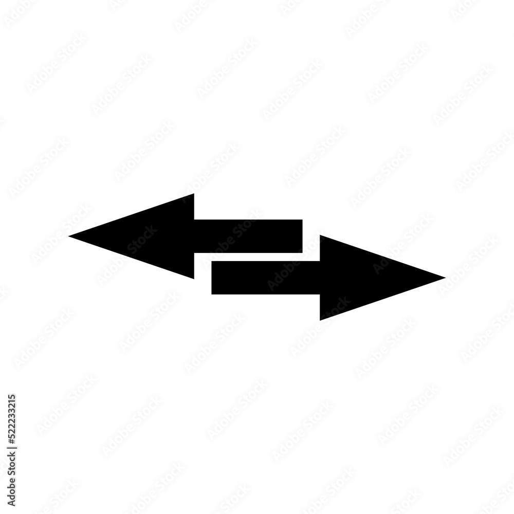 Transfer arrows icon. Linear style sign for mobile concept and web design. Left right arrows icon. Symbol, logo illustration. Vector isolated on white background. Transfer arrows icon. Linear style sign for mobile concept and web design. Left right arrows icon. Symbol, logo illustration. Vector isolated on white background.