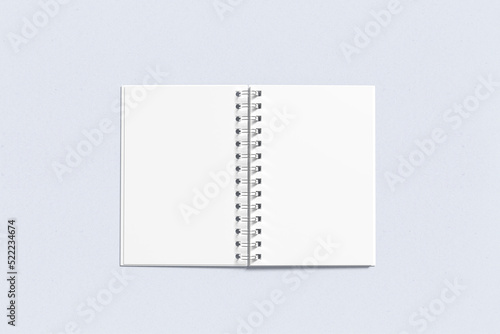 A5 Spiral Notebook Blank Mockup