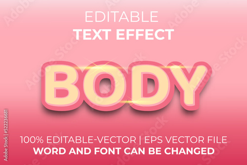 Body text effect, easy to edit
