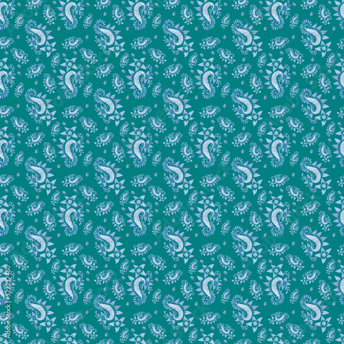 Paisley pattern seamless vintage folk elements. Suitable for texture repeats.