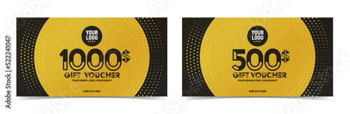Grunge gift voucher template