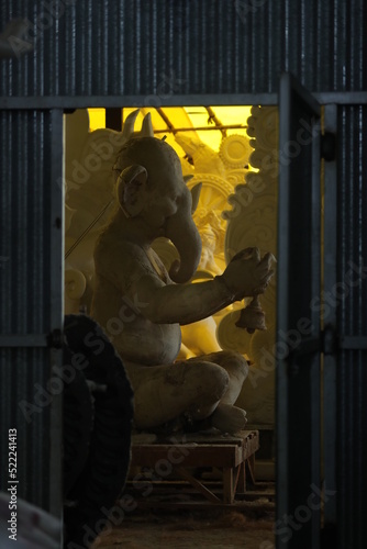 process of making ganesh ji...