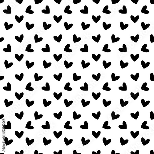 Seamless White And Black Heart Shaped Abstract Geometric Background Vector For Wallpaper Wrapping Background