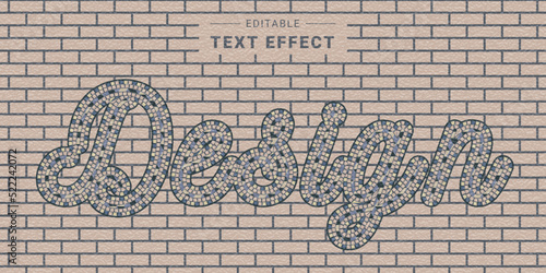 Mosaic Text Effect Generator Mockup