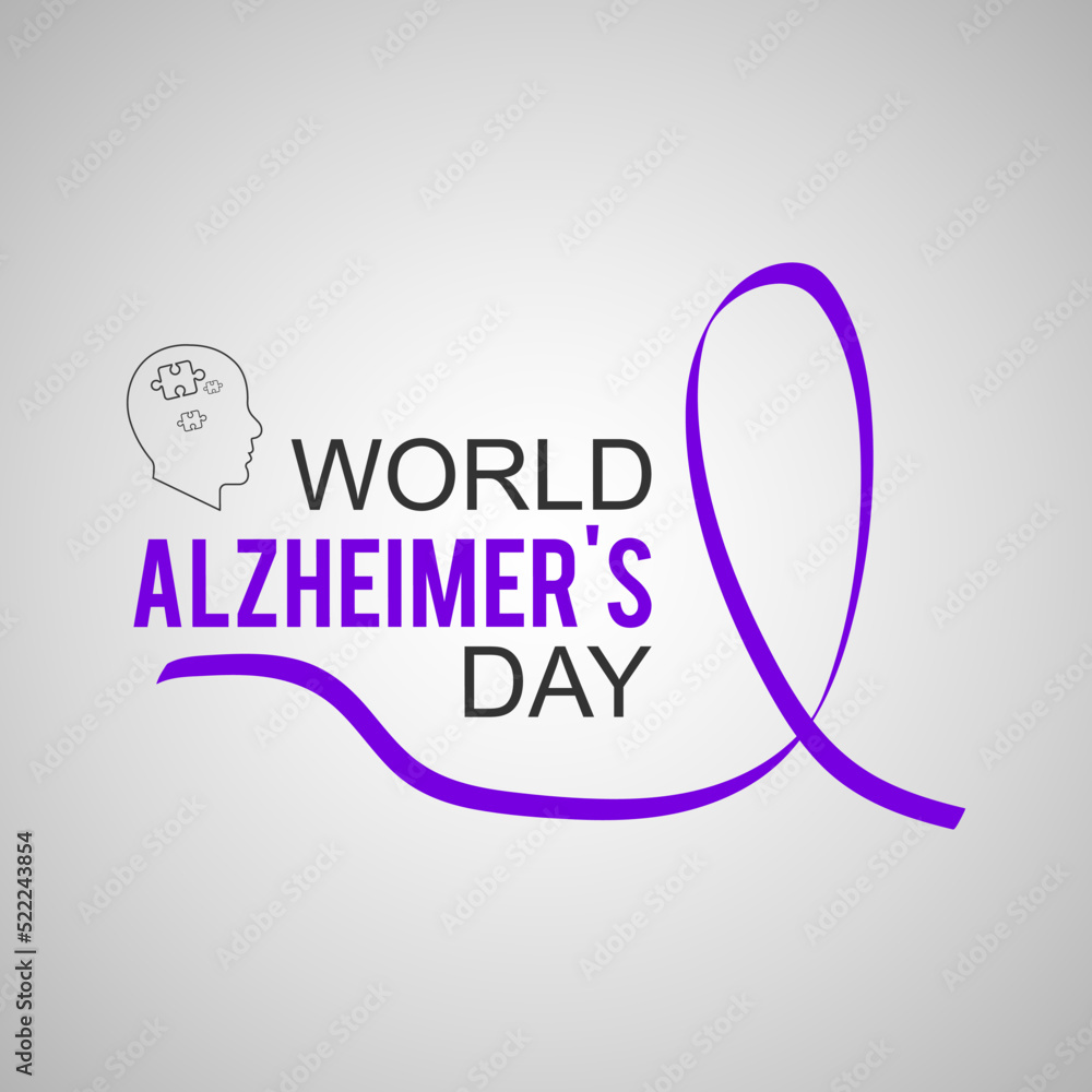 Vector illustration on the theme of World Alzheimer's day observed each year on 21st September For banner, poster, card and background design. Vector illustration on the theme of World Alzheimer's day observed each year on 21st September For banner, poster, card and background design.