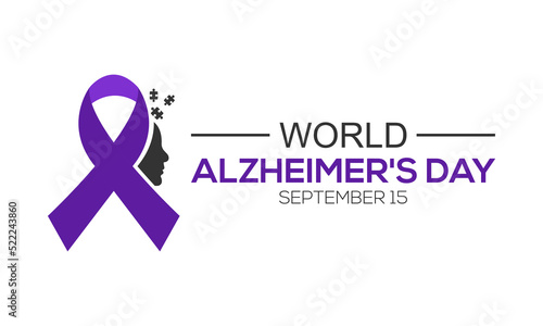 Vector illustration on the theme of World Alzheimer's day observed each year on 21st September For banner, poster, card and background design.