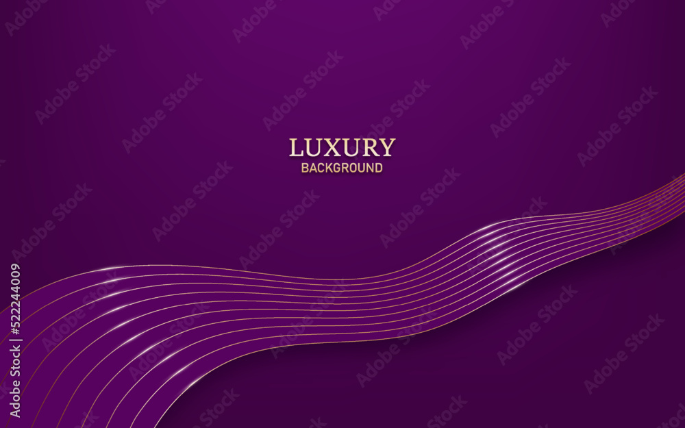 luxury golden curve line on purple background with glitter light effects elements luxury golden curve line on purple background with glitter light effects elements
