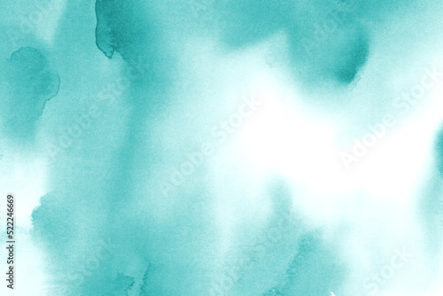 Watercolor Turquoise Abstract Background Texture