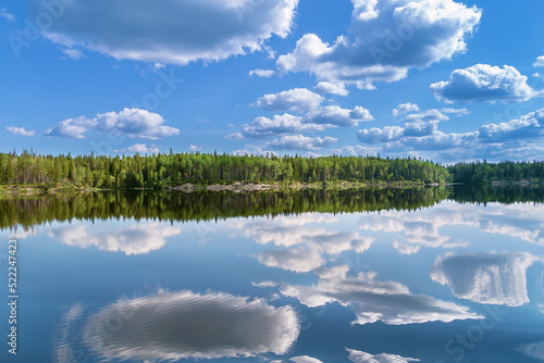 Landscape on the river Vyg, Russia photo