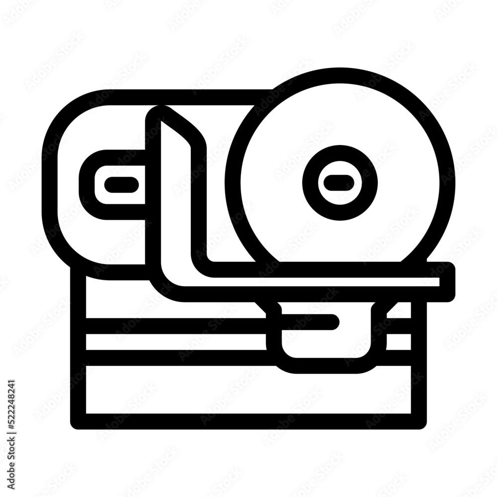 slicer cabbage line icon vector. slicer cabbage sign. isolated contour symbol black illustration slicer cabbage line icon vector. slicer cabbage sign. isolated contour symbol black illustration