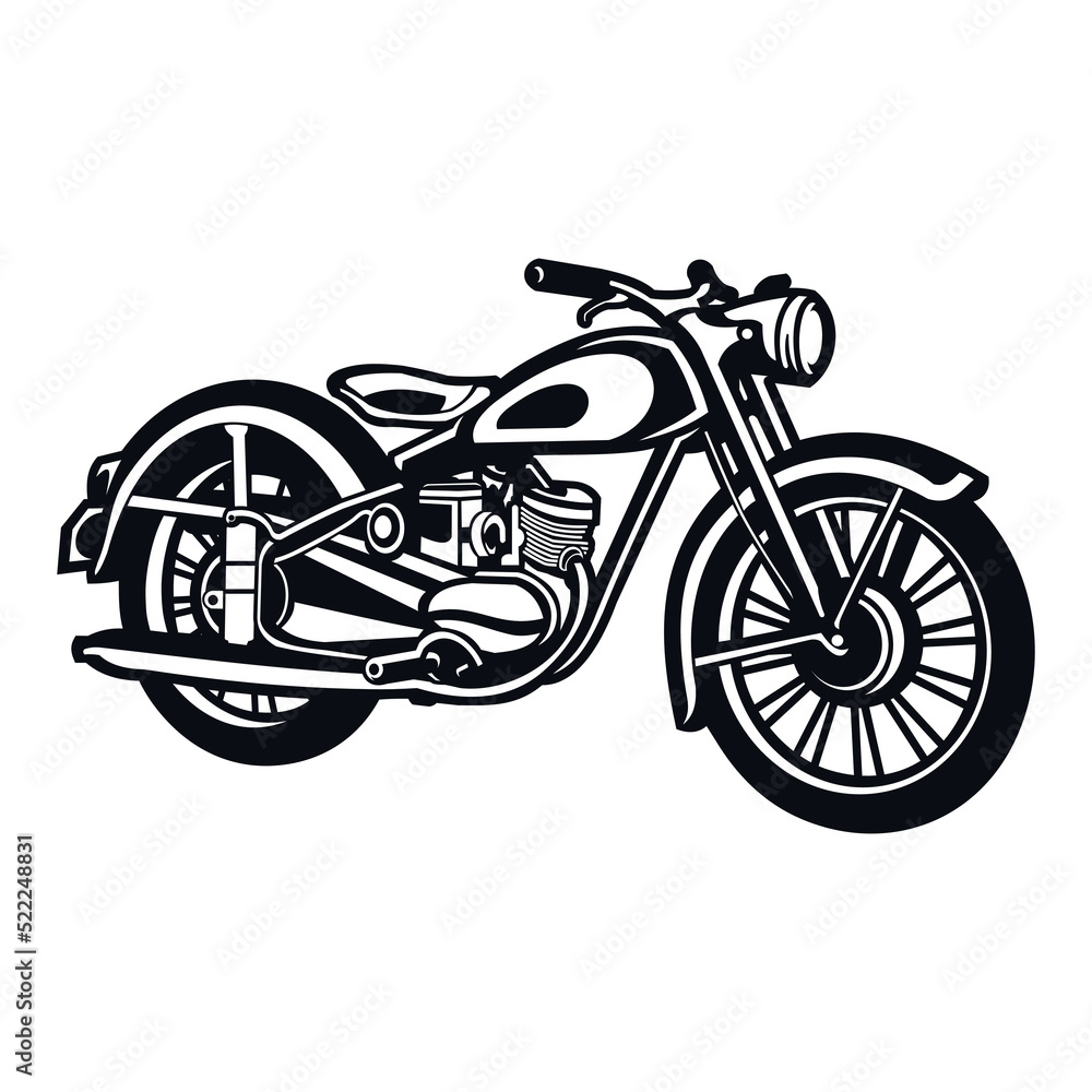 Fototapeta premium motorcycle icon isolated on white