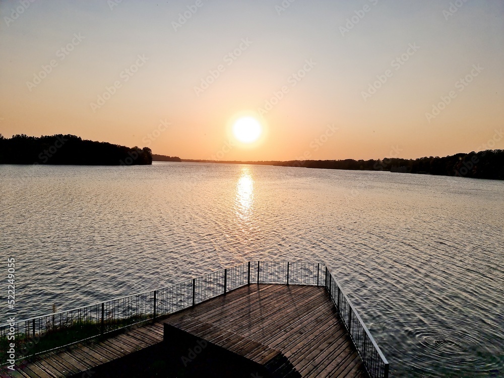 Fototapeta premium Sunset over the river