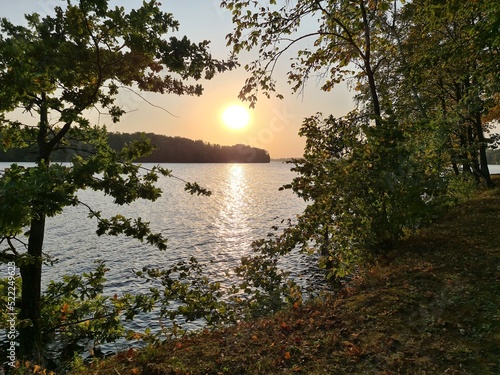 Sunset over the river