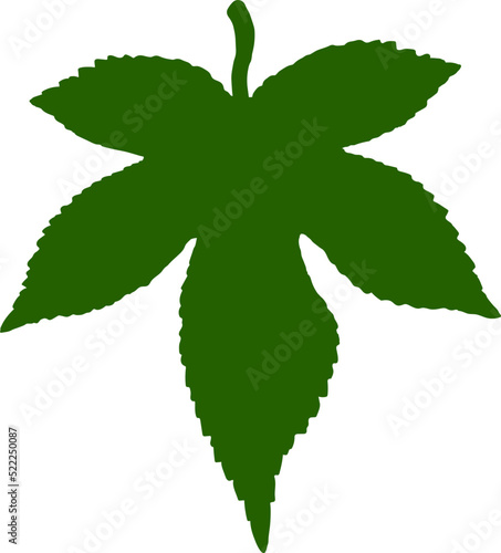 Leaf silhouette icon. Leaf of the tree