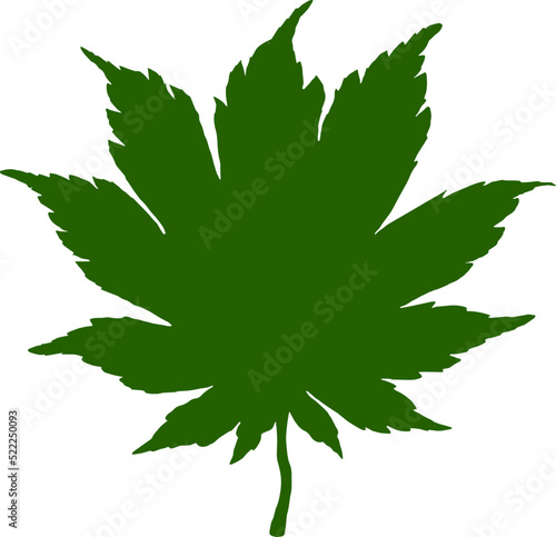 Leaf silhouette icon. Leaf of the tree
