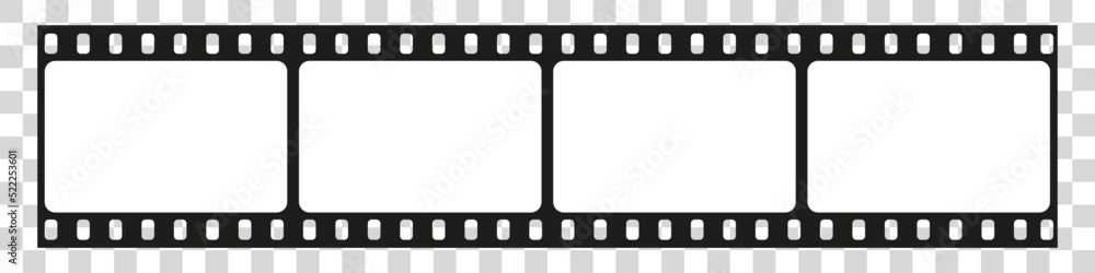 Film strip isolated vector icon. Retro picture with film strip icon. Film strip roll.