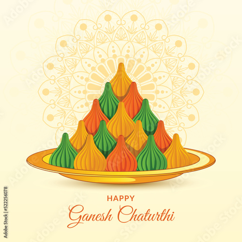 Indian Sweets Modak, Mava Modak Thali for Ganesh Chaturthi