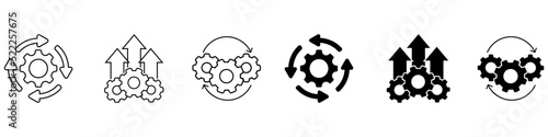 Operations icon vector set. workflow illustration sign collection. work flow symbol. automate logo.