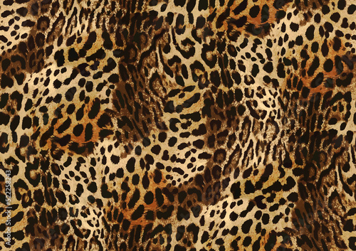 Animal skin decorative texture  leopard leather seamless skin