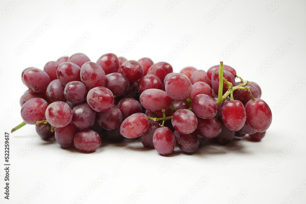 fresh grape fruits isolated on white 