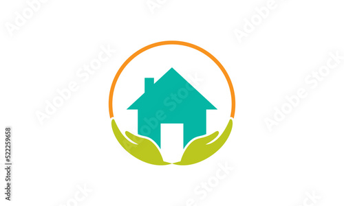 home care logo design template. home vector icon 
