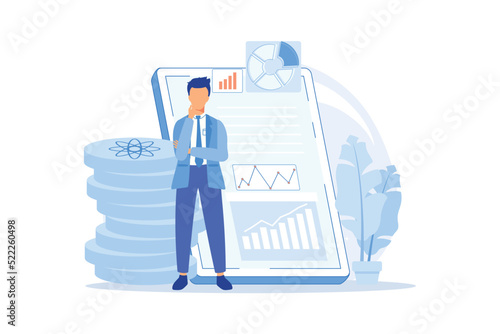 Quantum computing Quantum technology, future computing, innovative information technology, computer science breakthrough, supercomputer Flat vector Modern illustration