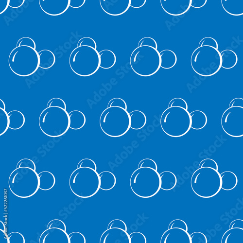 Vector seamless pattern soap wash bubbles. Abstract blue background